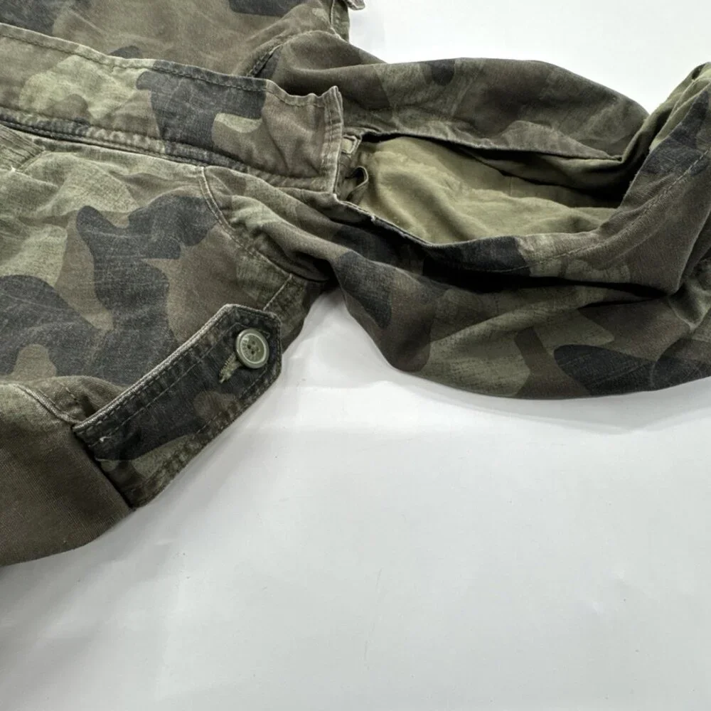 GAP Field Army Jacket Youth XXL 14 16 Camo Anorak Hooded Military Lined Canvas